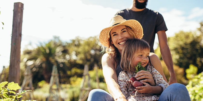 family on farm desktop banner